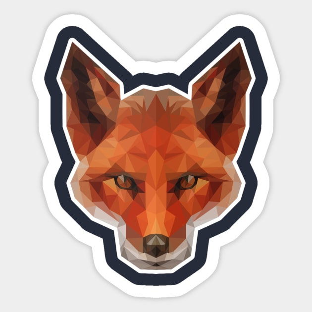 Poly Fox Sticker by jesse_kyle_